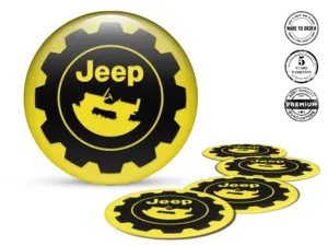 Jeep Adesivo Cerchi Edizione Emblemi Resina Stilosi